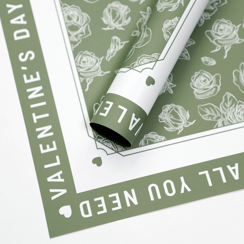 Roze patroon bloem inpakpapier