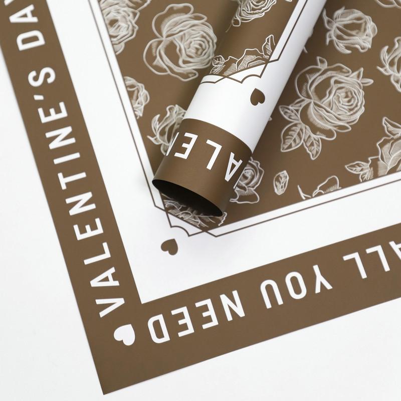 Roze patroon bloem inpakpapier