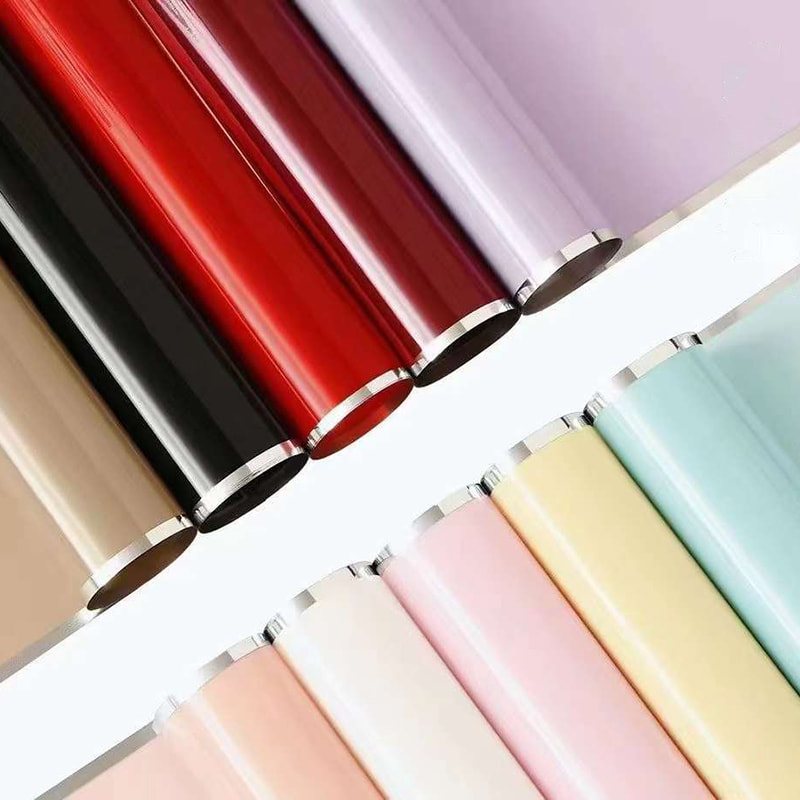 Zilverion waterglanzend inpakpapier voor bloemen