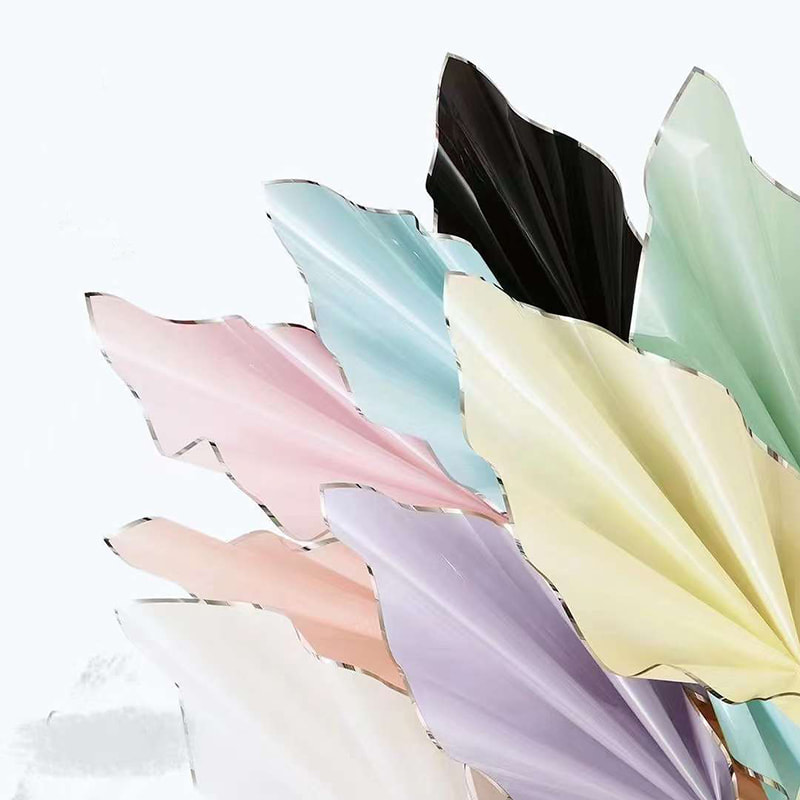Zilverion waterglanzend inpakpapier voor bloemen