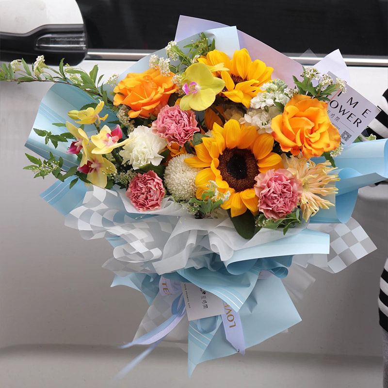 Waterdicht dubbelzijdig gecoat bloemeninpakpapier