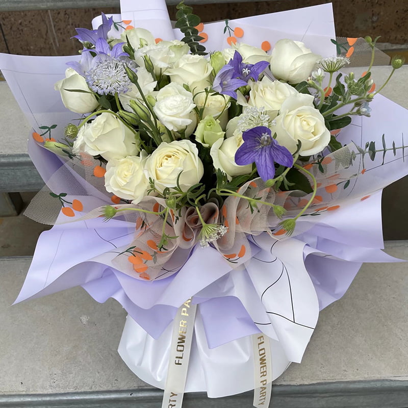 Verdikt ondoorzichtig plastic bloemenpapier