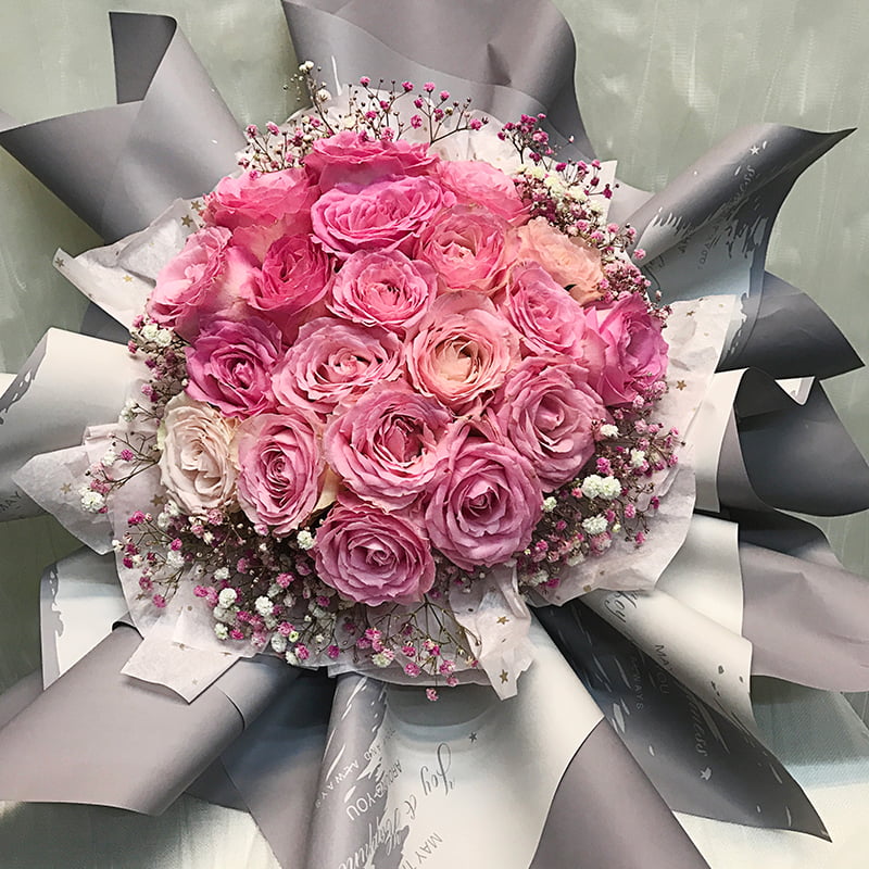 Waterbestendig plastic bloemenpapier met marmermotief