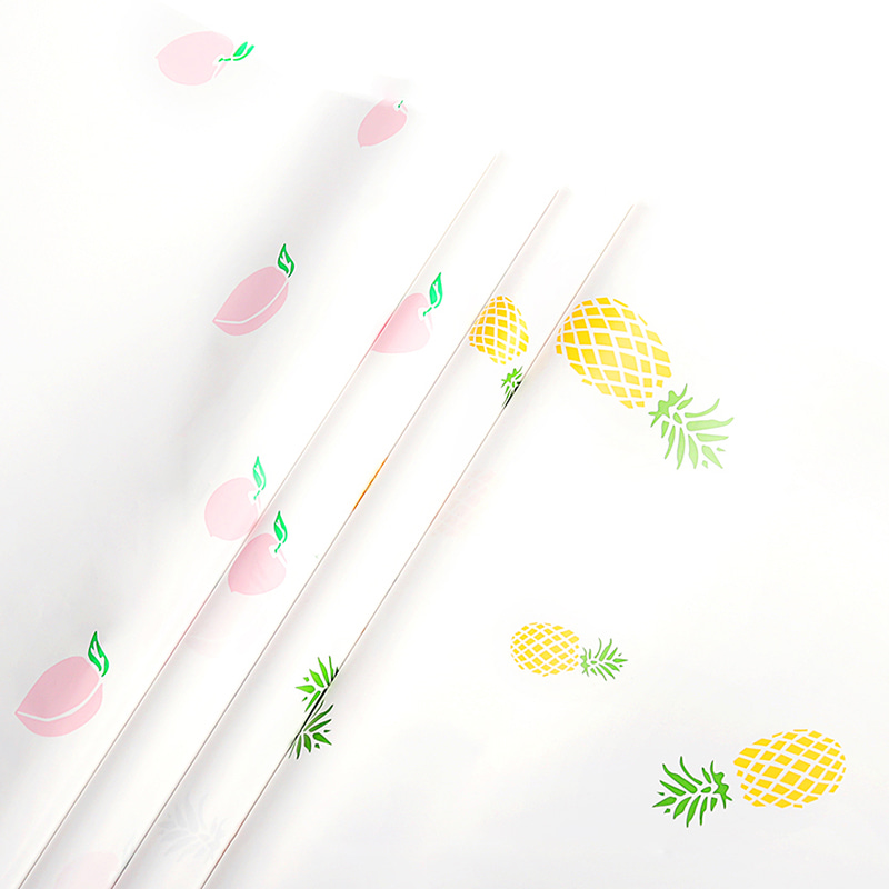 Eenvoudig inpakpapier met fruitpatroonboeket