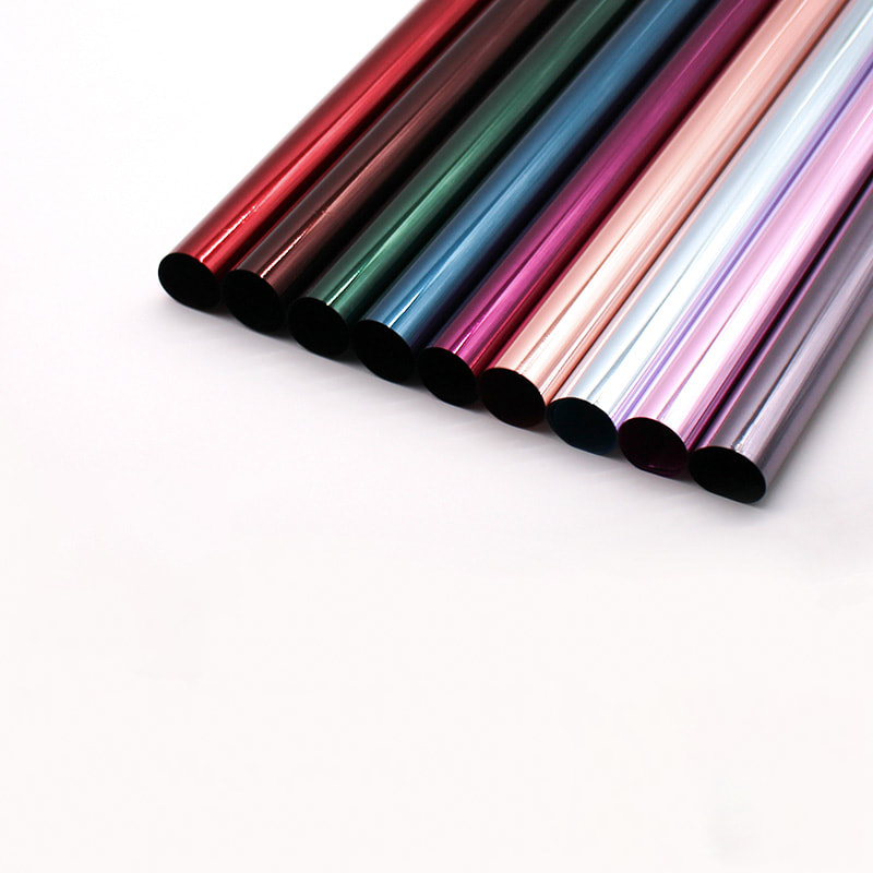 Dubbelzijdig glinsterend metallic filmboeket inpakpapier