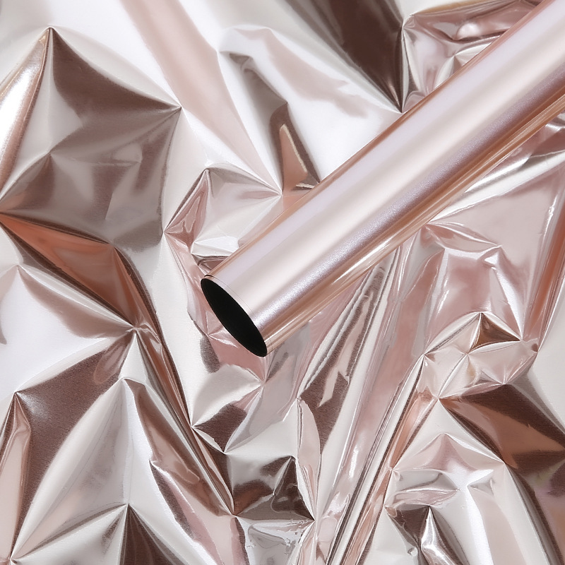 Effen kleur gespiegeld boeket inpakpapier