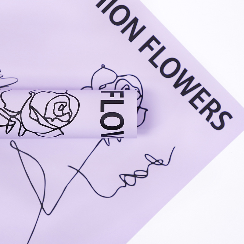 Bloemenliefde-boeket inpakpapier met rozenpatroon